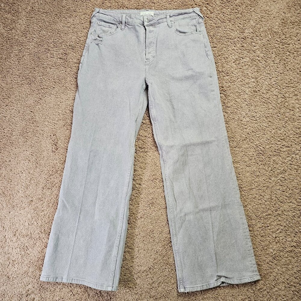 Cleo & Wolf Jeans Womens Tag 31x32 Act 34x30 Gray High Rise Loose Demin Stretch